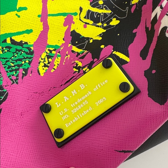 L.A.M.B. Black Graffiti Tote by Gwen Stefani - Picture 4 of 12